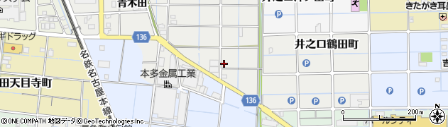 愛知県稲沢市長束町上福寺周辺の地図