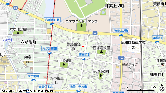 〒486-0966 愛知県春日井市上ノ町の地図
