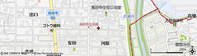 愛知県北名古屋市久地野河原6周辺の地図