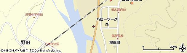 日本海新聞日野通信部周辺の地図
