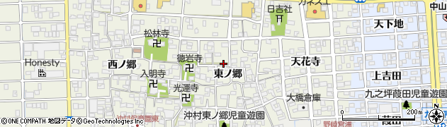 愛知県北名古屋市沖村東ノ郷周辺の地図