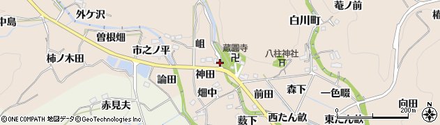 愛知県豊田市白川町神田周辺の地図