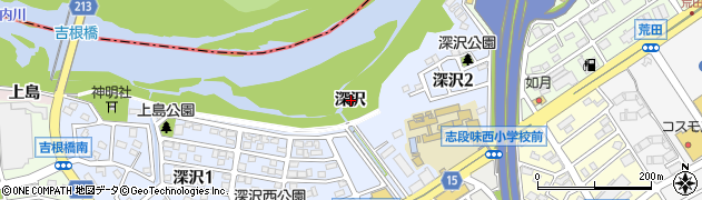 愛知県名古屋市守山区吉根深沢周辺の地図