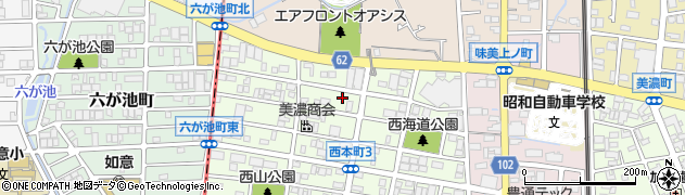 愛知県春日井市上ノ町周辺の地図