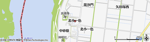 愛知県稲沢市祖父江町神明津北小一色周辺の地図