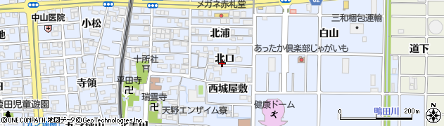 愛知県北名古屋市九之坪（北口）周辺の地図