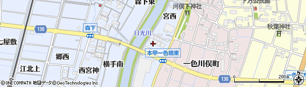 愛知県稲沢市片原一色町大松下周辺の地図
