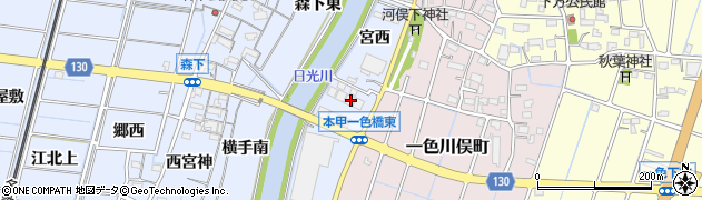 愛知県稲沢市片原一色町大松下34周辺の地図