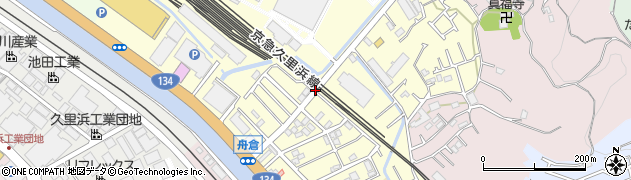 神奈川県横須賀市舟倉周辺の地図