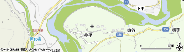 愛知県豊田市時瀬町（仲平）周辺の地図