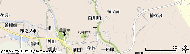 愛知県豊田市白川町周辺の地図