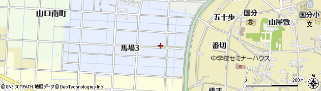 愛知県稲沢市馬場町（川添）周辺の地図