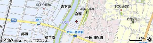 愛知県稲沢市片原一色町大松下4周辺の地図