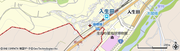 神奈川県小田原市入生田212周辺の地図