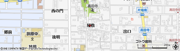 愛知県北名古屋市高田寺屋敷365周辺の地図