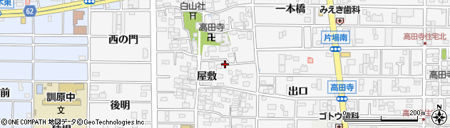愛知県北名古屋市高田寺屋敷374周辺の地図