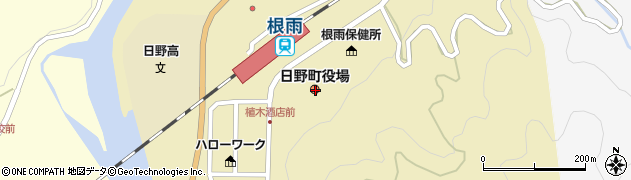 鳥取県日野郡日野町周辺の地図