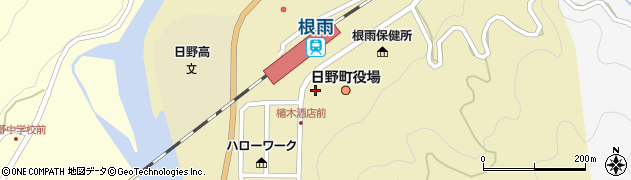 日野町役場　日野町歴史民族資料館周辺の地図