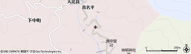 愛知県豊田市下中町中根周辺の地図