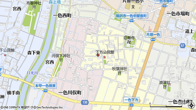 〒492-8365 愛知県稲沢市一色下方町の地図