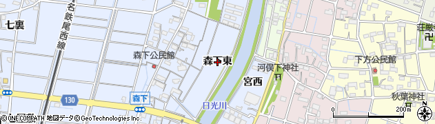 愛知県稲沢市祖父江町本甲（森下東）周辺の地図