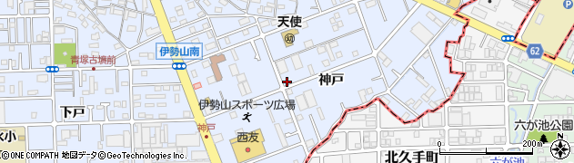 愛知県豊山町（西春日井郡）豊場（神戸）周辺の地図