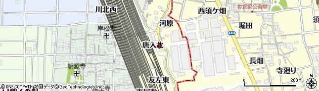 愛知県稲沢市井之口町唐入北周辺の地図