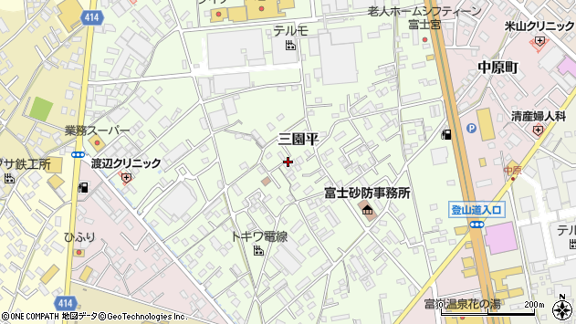 〒418-0004 静岡県富士宮市三園平の地図
