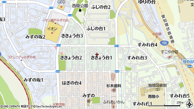 〒489-0908 愛知県瀬戸市ききょう台の地図