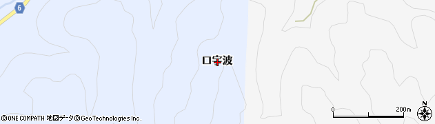 鳥取県八頭郡智頭町口宇波周辺の地図