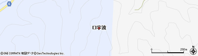 鳥取県智頭町（八頭郡）口宇波周辺の地図