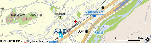神奈川県小田原市入生田53周辺の地図