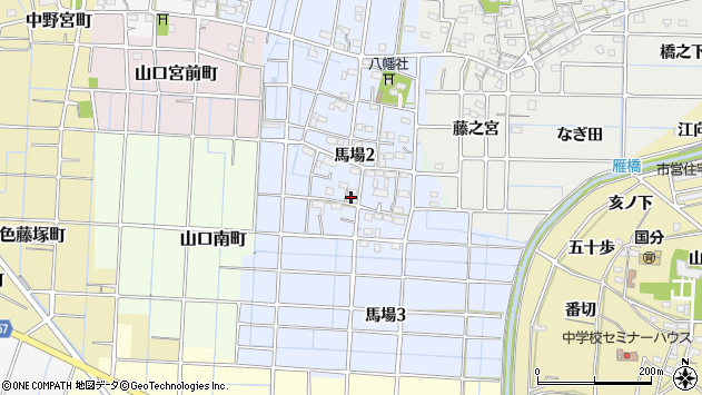〒492-8341 愛知県稲沢市馬場町の地図