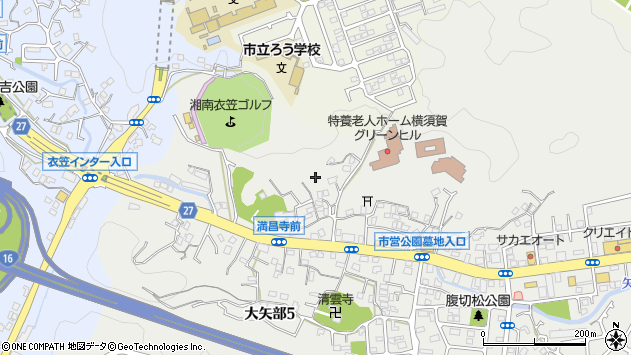 〒238-0024 神奈川県横須賀市大矢部の地図