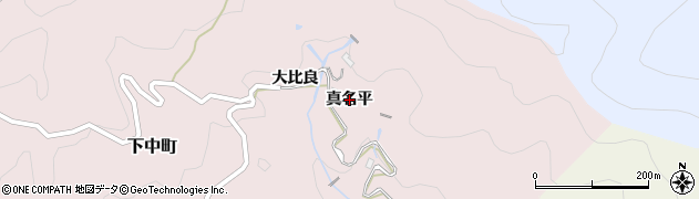 愛知県豊田市下中町（真名平）周辺の地図