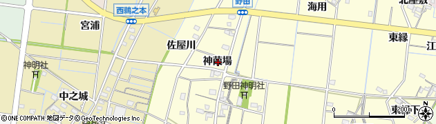 愛知県稲沢市祖父江町野田神葭場周辺の地図