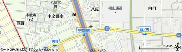 愛知県北名古屋市中之郷八反79周辺の地図