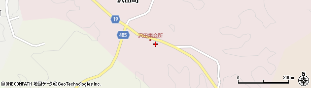 愛知県豊田市沢田町小原道周辺の地図