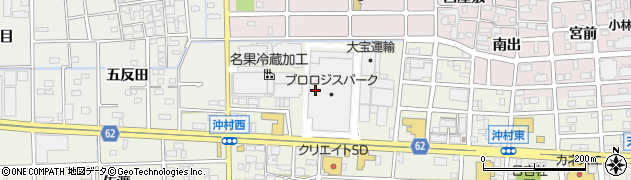 愛知県北名古屋市沖村（権現）周辺の地図