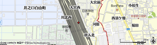 愛知県稲沢市井之口町松ノ木周辺の地図