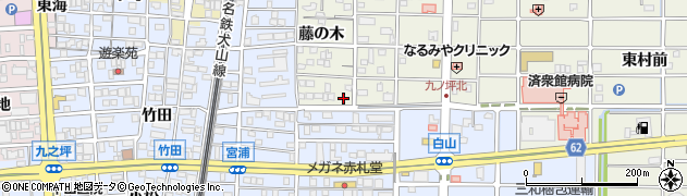 愛知県北名古屋市鹿田藤の木52周辺の地図