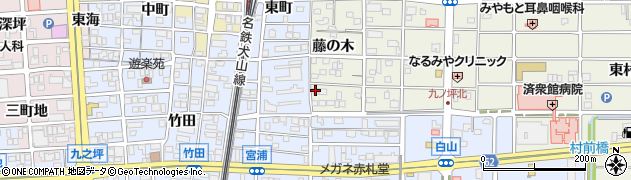 愛知県北名古屋市鹿田藤の木60周辺の地図