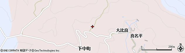 愛知県豊田市下中町（久々里木）周辺の地図