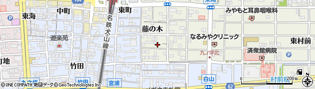 愛知県北名古屋市鹿田藤の木40周辺の地図