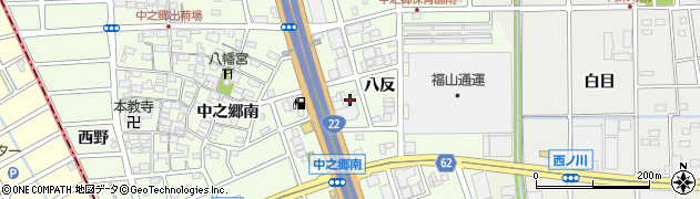 愛知県北名古屋市中之郷八反19周辺の地図