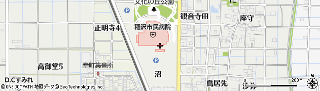 稲沢市民病院周辺の地図