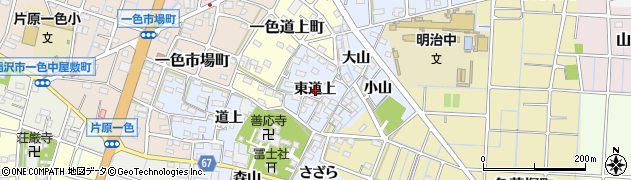 愛知県稲沢市片原一色町東道上周辺の地図