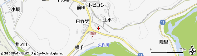 愛知県豊田市浅谷町（槙ノ下）周辺の地図