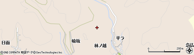 愛知県豊田市白川町林ノ越周辺の地図