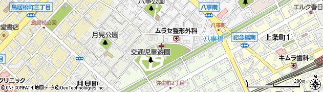 春日井市役所　交通児童遊園周辺の地図